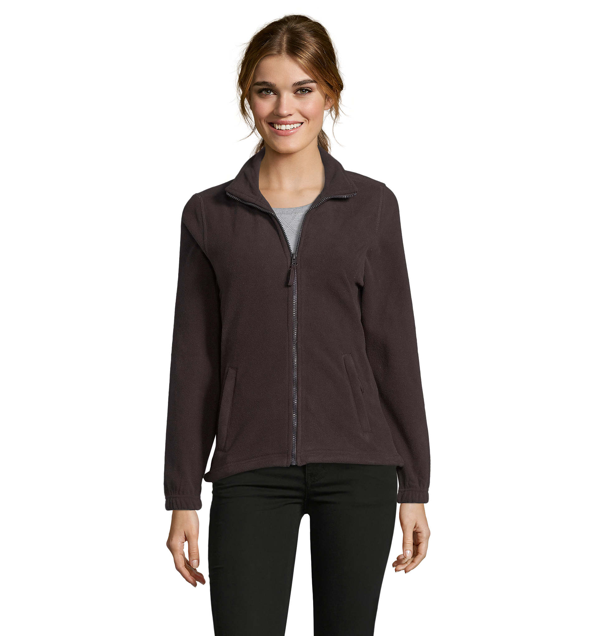 Veste polaire promotionnelle femme NORTH Chocolat Foncé